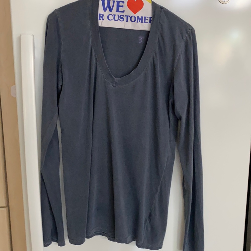 James Perse Dark Gray Long Sleeve Tee